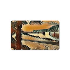 End Of The Day On The Lake Garda, Italy  Magnet (name Card) by ConteMonfrey