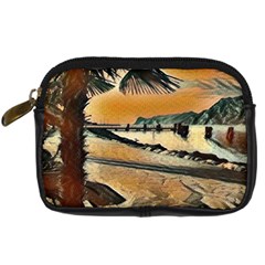 End Of The Day On The Lake Garda, Italy  Digital Camera Leather Case by ConteMonfrey