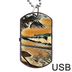 End Of The Day On The Lake Garda, Italy  Dog Tag Usb Flash (one Side) by ConteMonfrey