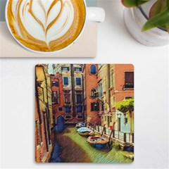 Venice Canals Art - Copy Venice Canals Art Uv Print Square Tile Coaster  by ConteMonfrey