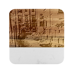 Venice Canals Art - Copy Venice Canals Art Marble Wood Coaster (square) by ConteMonfrey