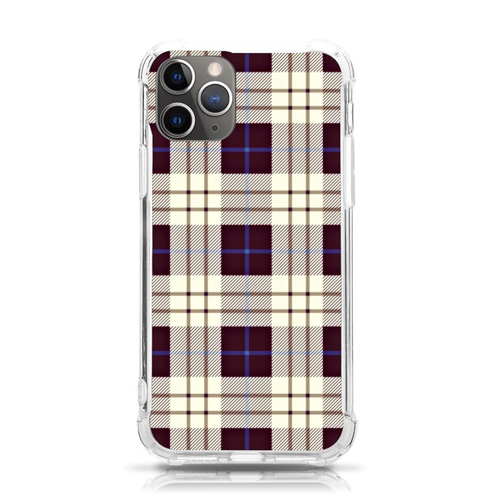 Purple and gray plaids iPhone 11 Pro 5.8 Inch TPU UV Print Case