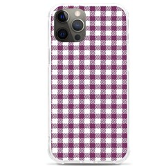 Straight Purple White Small Plaids  Iphone 12 Pro Max Tpu Uv Print Case by ConteMonfrey