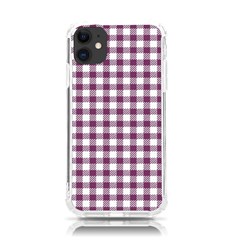 Straight Purple White Small Plaids  Iphone 11 Tpu Uv Print Case by ConteMonfrey