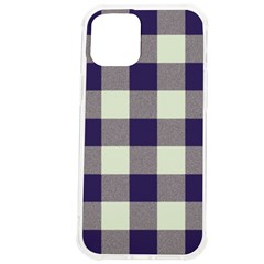 Purple And White Plaids Iphone 12 Pro Max Tpu Uv Print Case by ConteMonfrey