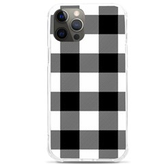 Black And White Plaids Iphone 12 Pro Max Tpu Uv Print Case by ConteMonfrey