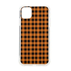 Orange And Black Plaids Iphone 11 Tpu Uv Print Case by ConteMonfrey