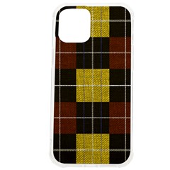 Yellow Red And Brown Moder Plaids Iphone 12 Pro Max Tpu Uv Print Case by ConteMonfrey