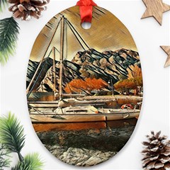 Art Boats Garda, Italy  Ornament (oval) by ConteMonfrey