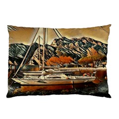 Art Boats Garda, Italy  Pillow Case (two Sides) by ConteMonfrey