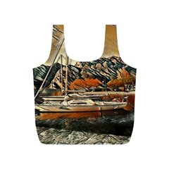 Art Boats Garda, Italy  Full Print Recycle Bag (s) by ConteMonfrey