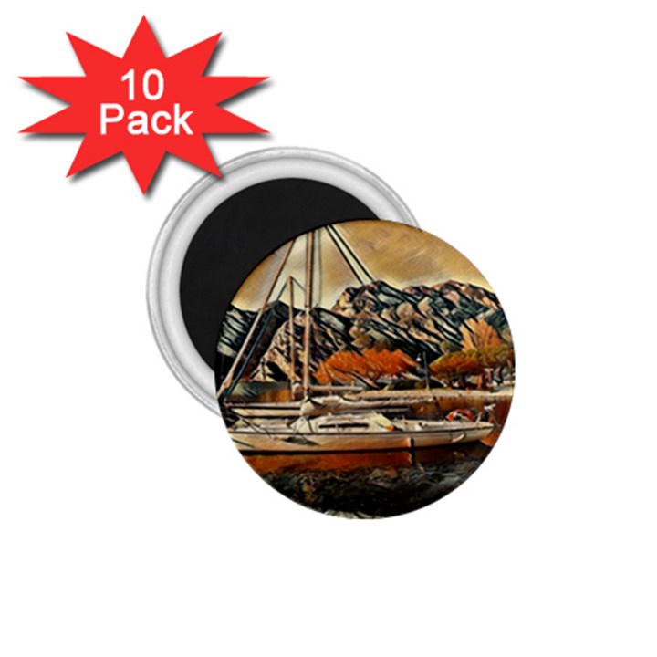 Art boats Garda, Italy. 1.75  Magnets (10 pack) 