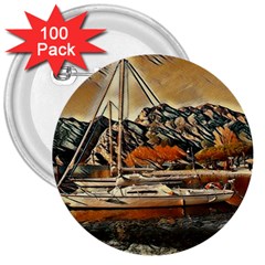 Art Boats Garda, Italy  3  Buttons (100 Pack)  by ConteMonfrey