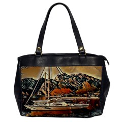 Art Boats Garda, Italy  Oversize Office Handbag by ConteMonfrey