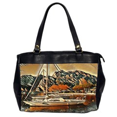 Art Boats Garda, Italy  Oversize Office Handbag (2 Sides) by ConteMonfrey