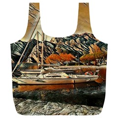 Art Boats Garda, Italy  Full Print Recycle Bag (xl) by ConteMonfrey