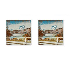 Side Way To Lake Garda, Italy  Cufflinks (square) by ConteMonfrey