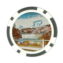 Side Way To Lake Garda, Italy  Poker Chip Card Guard by ConteMonfrey