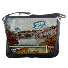 Side Way To Lake Garda, Italy  Messenger Bag by ConteMonfrey