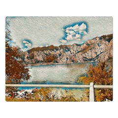 Side Way To Lake Garda, Italy  Premium Plush Fleece Blanket (large) by ConteMonfrey