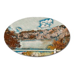 Side Way To Lake Garda, Italy  Oval Magnet by ConteMonfrey