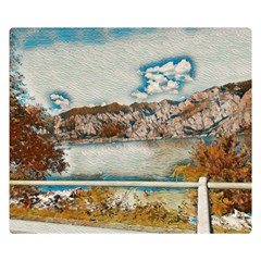 Side Way To Lake Garda, Italy  One Side Premium Plush Fleece Blanket (small)