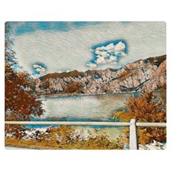 Side Way To Lake Garda, Italy  One Side Premium Plush Fleece Blanket (medium) by ConteMonfrey