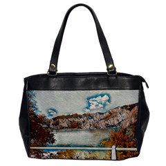 Side Way To Lake Garda, Italy  Oversize Office Handbag by ConteMonfrey