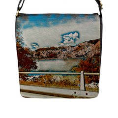 Side Way To Lake Garda, Italy  Flap Closure Messenger Bag (l) by ConteMonfrey