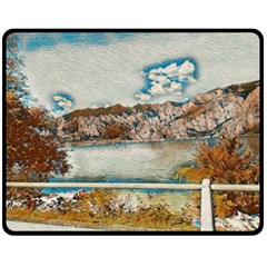 Side Way To Lake Garda, Italy  Fleece Blanket (medium) by ConteMonfrey