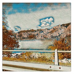 Side Way To Lake Garda, Italy  Square Satin Scarf (36  X 36 ) by ConteMonfrey