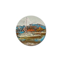 Boats On Lake Garda, Italy  Golf Ball Marker by ConteMonfrey