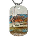 Boats on Lake Garda, Italy. Dog Tag (Two Sides) Front