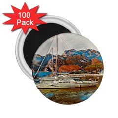 Boats On Lake Garda, Italy  2 25  Magnets (100 Pack)  by ConteMonfrey