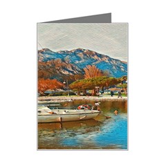 Boats On Lake Garda, Italy  Mini Greeting Card