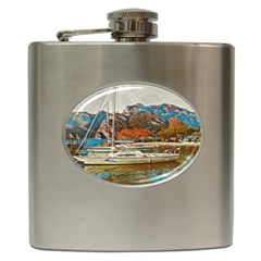 Boats On Lake Garda, Italy  Hip Flask (6 Oz) by ConteMonfrey