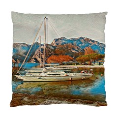 Boats On Lake Garda, Italy  Standard Cushion Case (one Side) by ConteMonfrey