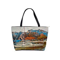 Boats On Lake Garda, Italy  Classic Shoulder Handbag by ConteMonfrey