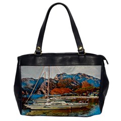 Boats On Lake Garda, Italy  Oversize Office Handbag by ConteMonfrey