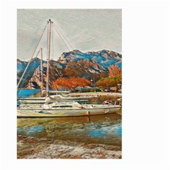 Boats On Lake Garda, Italy  Large Garden Flag (two Sides) by ConteMonfrey