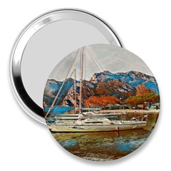 Boats On Lake Garda, Italy  3  Handbag Mirrors by ConteMonfrey