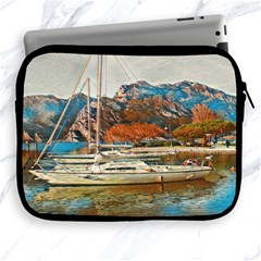 Boats On Lake Garda, Italy  Apple Ipad 2/3/4 Zipper Cases by ConteMonfrey