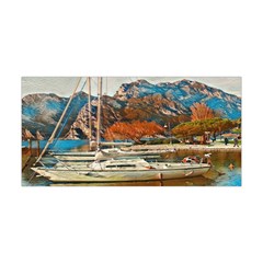 Boats On Lake Garda, Italy  Yoga Headband by ConteMonfrey