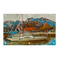 Boats On Lake Garda, Italy  Banner And Sign 5  X 3  by ConteMonfrey