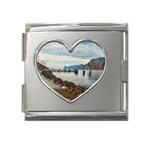 Ducks on Gardasee Mega Link Heart Italian Charm (18mm) Front