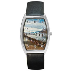 Ducks On Gardasee Barrel Style Metal Watch by ConteMonfrey