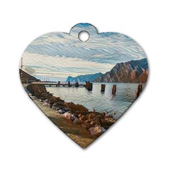 Ducks On Gardasee Dog Tag Heart (two Sides) by ConteMonfrey