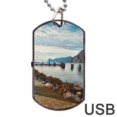 Ducks On Gardasee Dog Tag Usb Flash (one Side) by ConteMonfrey