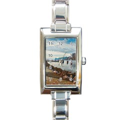 Ducks On Gardasee Rectangle Italian Charm Watch by ConteMonfrey