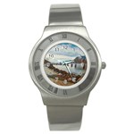 Ducks on Gardasee Stainless Steel Watch Front